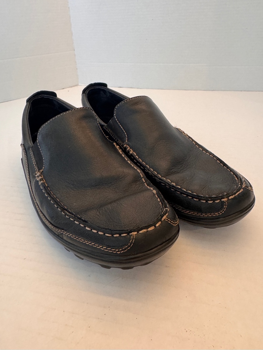 Cole Haan Men's Tucker Venetian Black Slip-On Driving Loafers Tan Size 9M